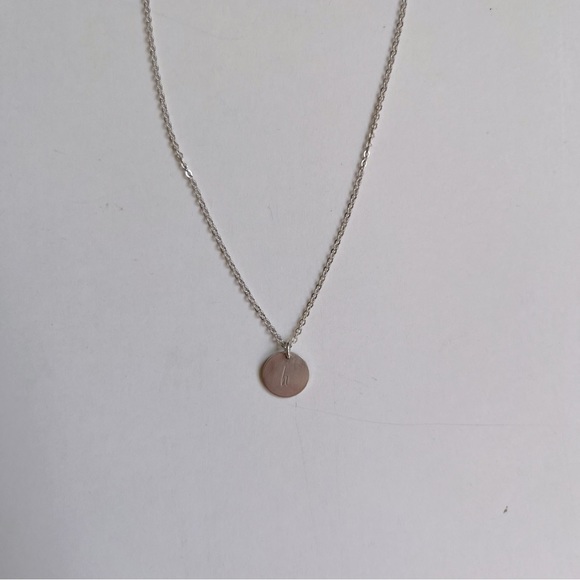 GLDN Personalized Lor Necklace H Name Initial Script Font Sterling Silver - Picture 2 of 5